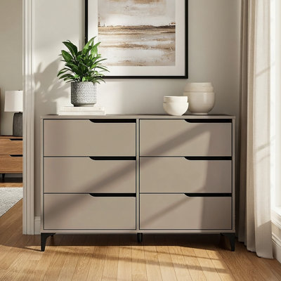 Wade Logan® Brannick 6 Drawer 46.46'' W Double Dresser & Reviews